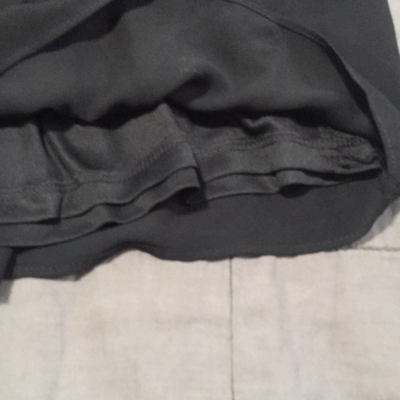 New express black chiffon maxi leather trim skirt - Picture 2 of 8